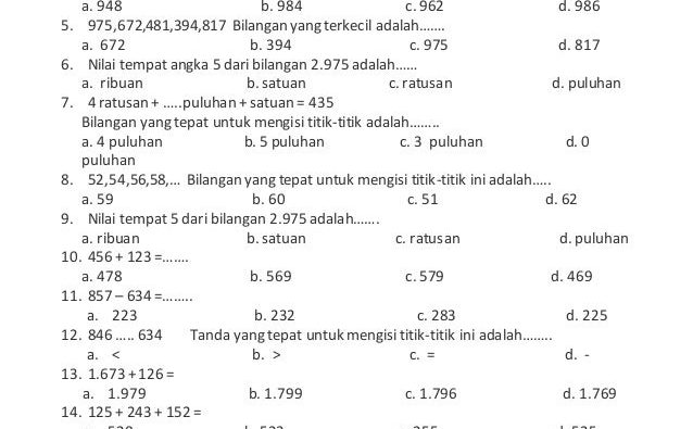 10 Rahasia Cepat Pintar dengan Bank Soal Matematika Kelas 3 SD Semester 1 Terlengkap