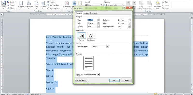 Akhirnya Terungkap 5 Cara Mengatur Margin di Word 2016 Agar Tidak Saling Berubah Permanen