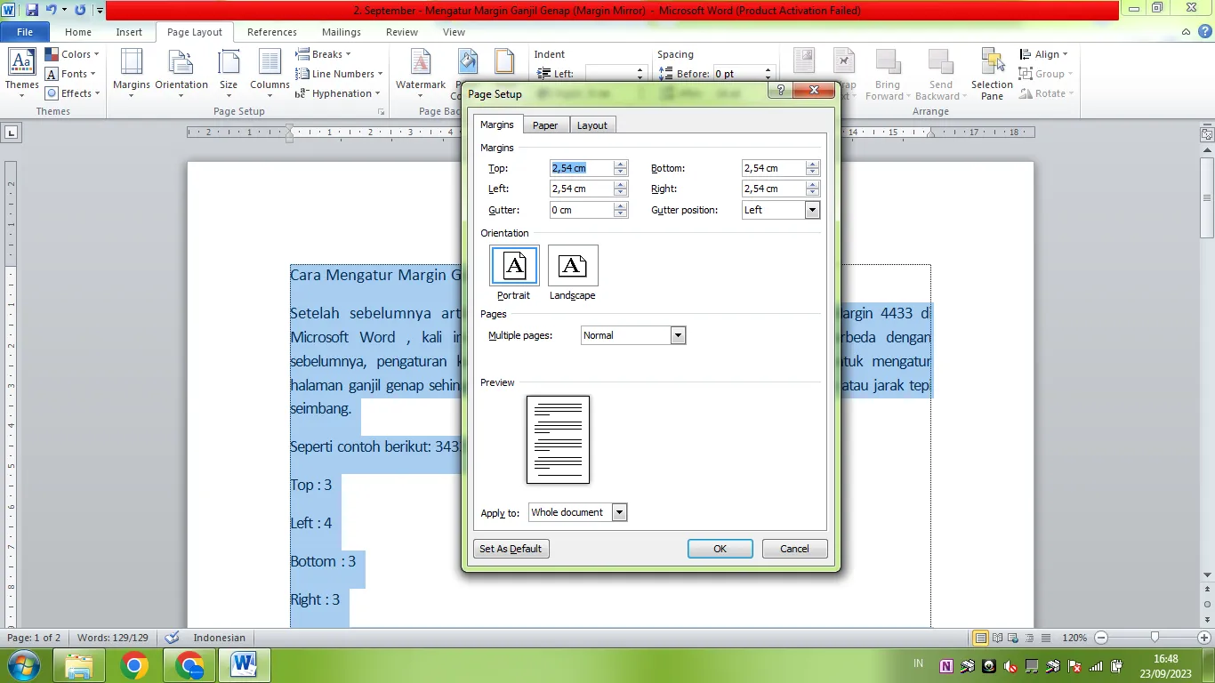 Akhirnya Terungkap 5 Cara Mengatur Margin di Word 2016 Agar Tidak Saling Berubah Permanen