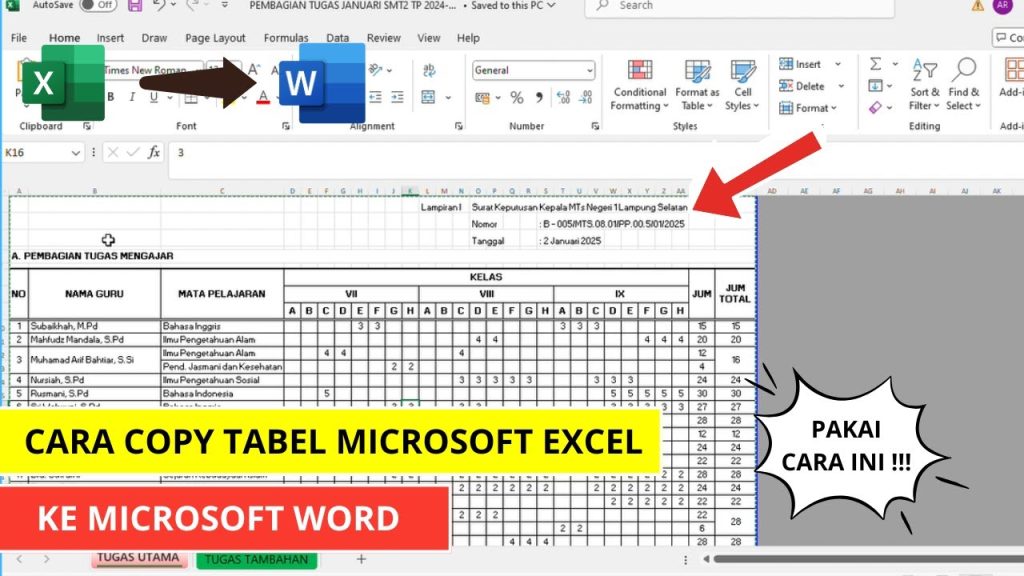 Ternyata Begini 3 Cara Mengcopy Excel ke Word Agar Tidak Berubah Rapi Anti Berantakan