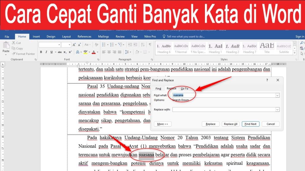 Ternyata Ini Cara Mengcari dan Mengubah Kata Menjadi Enter di Word yang Jarang Diketahui