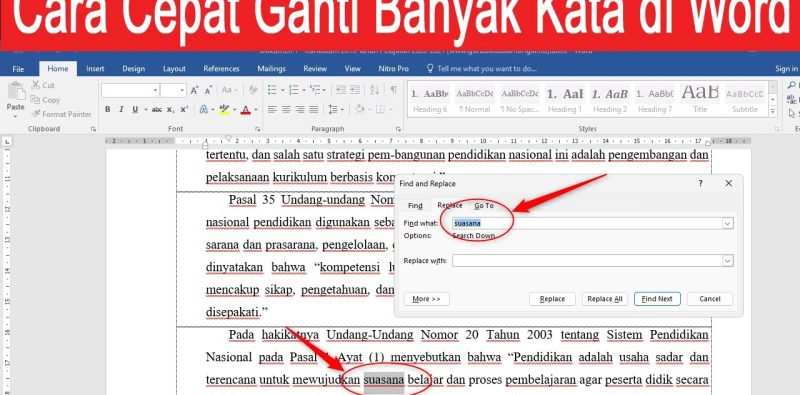 Ternyata Ini Cara Mengcari dan Mengubah Kata Menjadi Enter di Word yang Jarang Diketahui