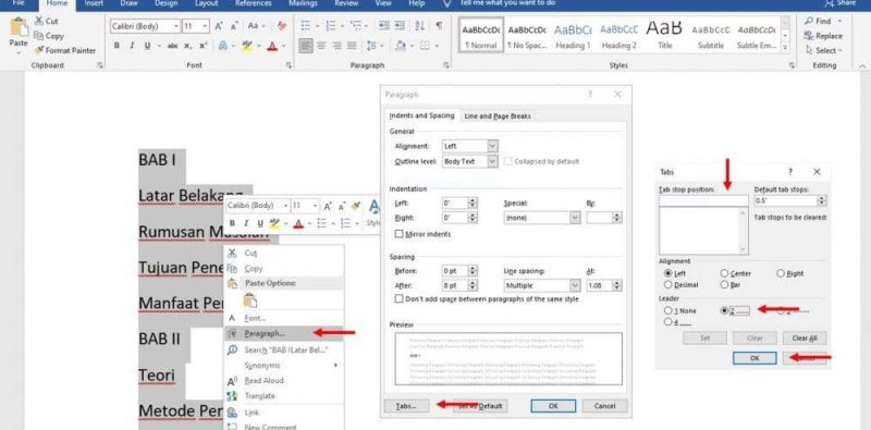 cara mengatur tab di word 2007 supaya tidak berubah