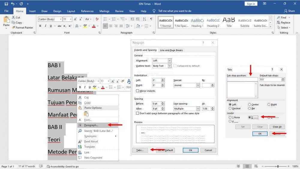 cara mengatur tab di word 2007 supaya tidak berubah