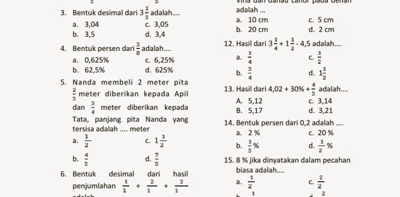 3 Alasan Bank Soal Matematika SD Kelas 5 Semester 1 Jadi Investasi Emas Anak