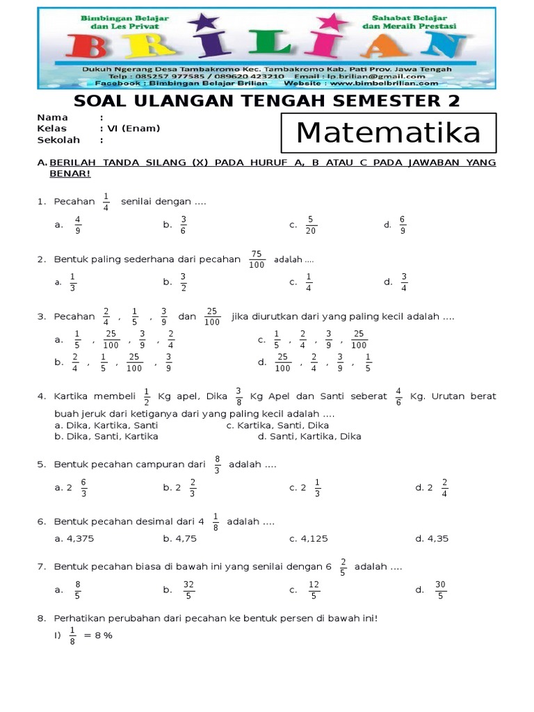 Pegadaian-KSEI Perkuat ETF Emas, 3 Fakta di Bank Soal Matematika Kelas 6 SD Semester 1