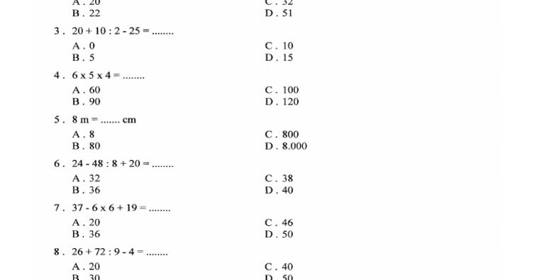 Rahasia Bank Soal Matematika Kelas 3 SD Semester 1 agar Anak Jago Hitung