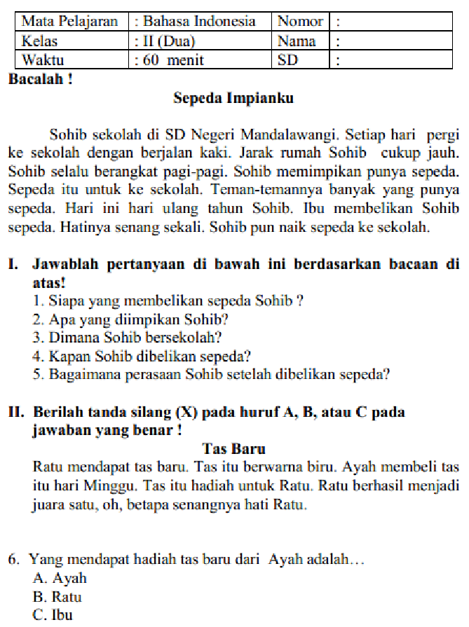 10 Contoh Soal Bahasa Indonesia Kelas 11 Semester 1 K13 Cerpen yang Sering Muncul di Ujian
