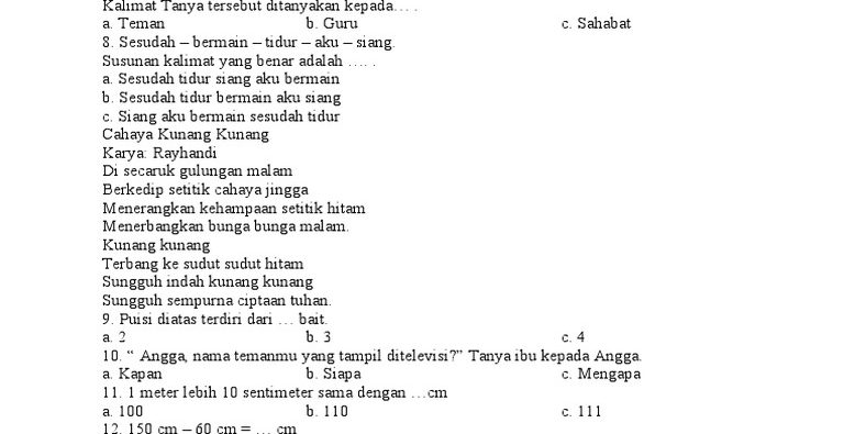 3 Fakta Mengejutkan Soal UKK Kelas 2 Tema 5 di Modul Bimbel Brilian