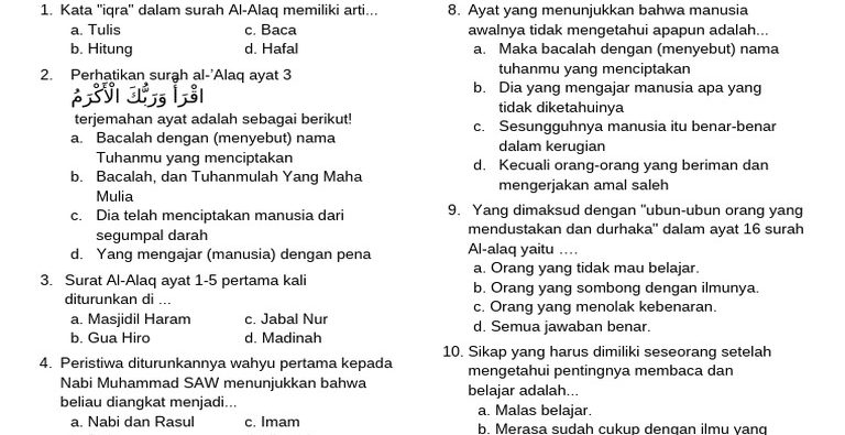 3 Rahasia Soal Ujian Sekolah Quran Hadits Kelas 6 untuk Guru MI Tahun 2026