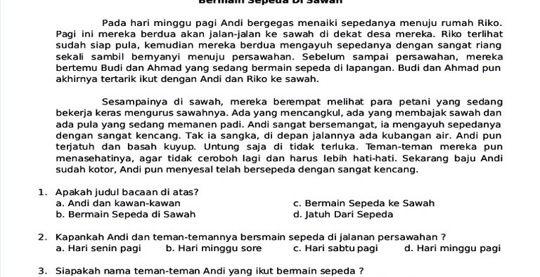 5 Contoh Soal Bahasa Indonesia Kelas 3 SD Bab 1 Kurikulum Merdeka 2026 yang Wajib Dikuasai