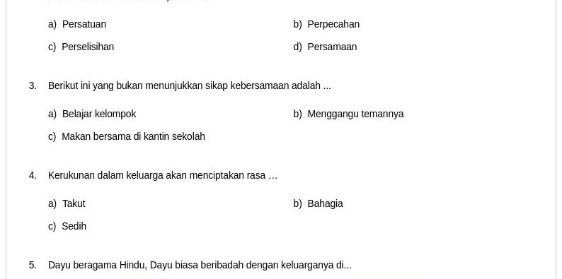 5 Contoh Soal Kelas 2 Tema 4 Subtema 3 Siap Cetak, Orangtua Wajib Tahu!