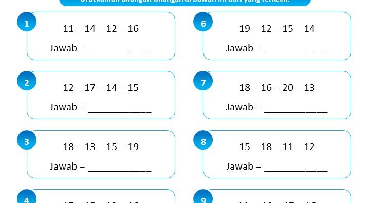 5 Latihan Soal Matematika Kelas 1 Semester 2 Terbukti Bikin Anak Cepat Jago Berhitung