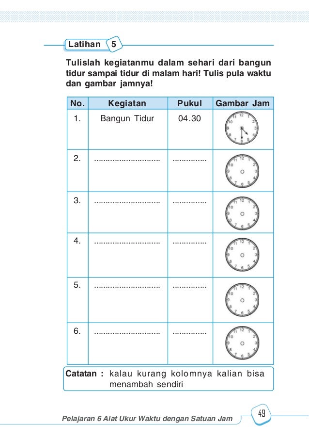 Menguasai Dunia Waktu Contoh Soal Jam untuk Kelas 3 SD yang