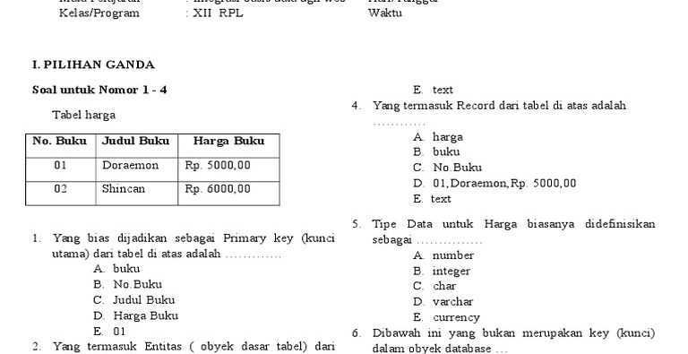 Akhirnya Terkuak! 30 Soal Ujian Sekolah RPL SMK 2026 Paling Krusial