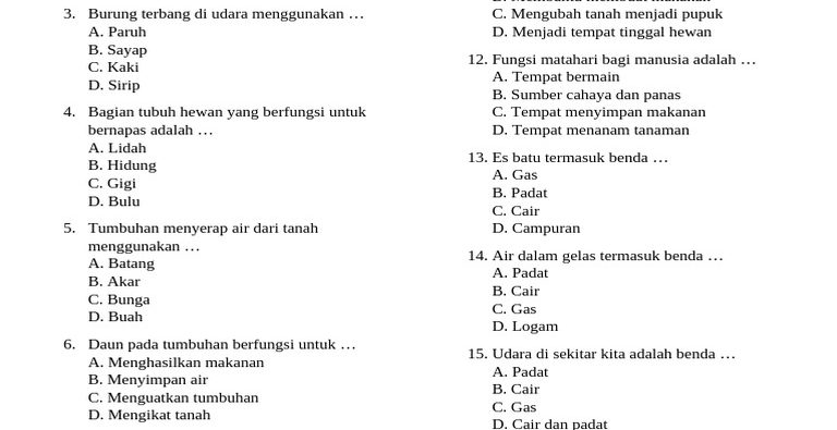 Bocoran Soal Olimpiade Sains Kelas 1 dan 2 SD 2026, Lengkap Jawaban, Auto Juara!
