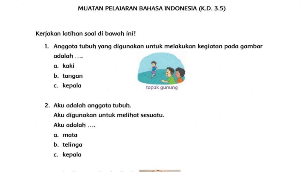 Ternyata Ini 5 Contoh Soal Bahasa Indonesia Kelas 4 Tema 1 Subtema 3