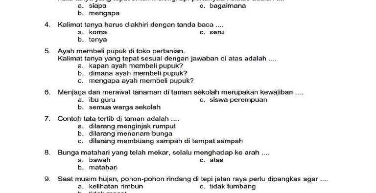 Ternyata Ini 5 Contoh Soal Kelas 2 Tema 6 Subtema 4 yang Sering Keluar di 2026
