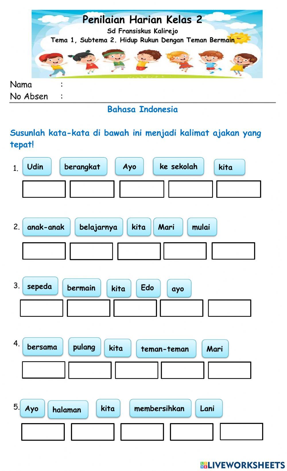 Viral Contoh Soal Kelas 2 Tema 8 Subtema 2 Hanapi Bani, Akhirnya Terungkap Maksudnya