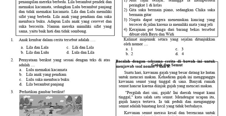 15 Contoh Soal Bahasa Indonesia Kelas 5 Semester 1 Kurikulum 2013 Beserta Kunci Jawaban