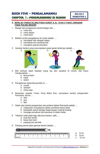 7 Contoh Soal Kelas 2 Tema 5 Subtema 1 yang Sering Muncul di PH, Wajib Dikuasai Sebelum Ulangan