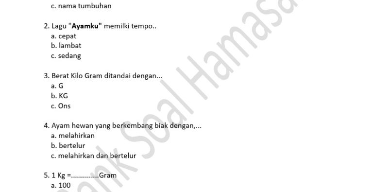 7 Contoh Soal Kelas 2 Tema 6 Subtema 1 Revisi 2018 yang Tembus Nilai 100