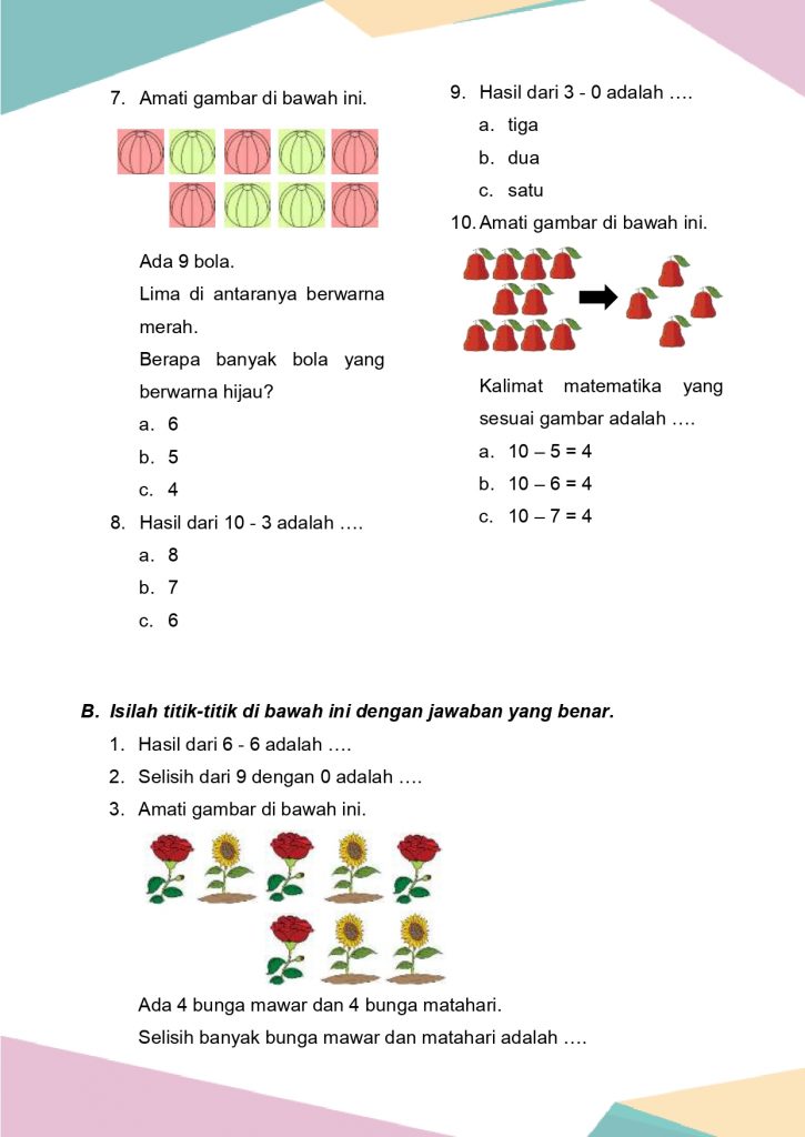 7 Contoh Soal Matematika Kelas 1 SD Tema 5 yang Terbukti Bikin Anak Cepat Paham