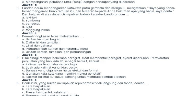 Akhirnya! 15 Contoh Soal Bahasa Indonesia Kelas 12 Semester 1 Beserta Jawabannya UAS 2026
