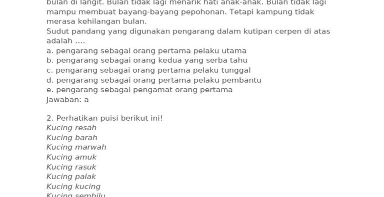Contoh Soal Bahasa Indonesia Kelas 12 Semester 1 dan Jawabannya: 5 Kunci Sukses Menghadapi Ujian