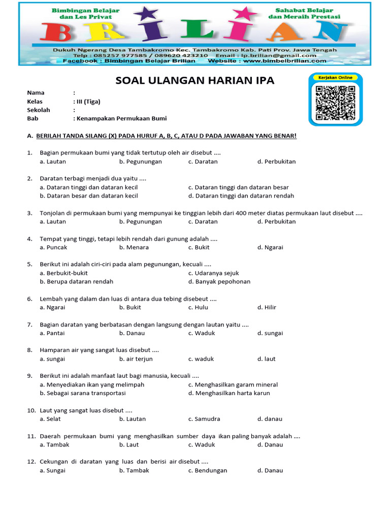Terbukti! 7 Tips Efektif Latihan Soal IPA Kelas 3 Kenampakan Bumi Sebelum Ujian Semester