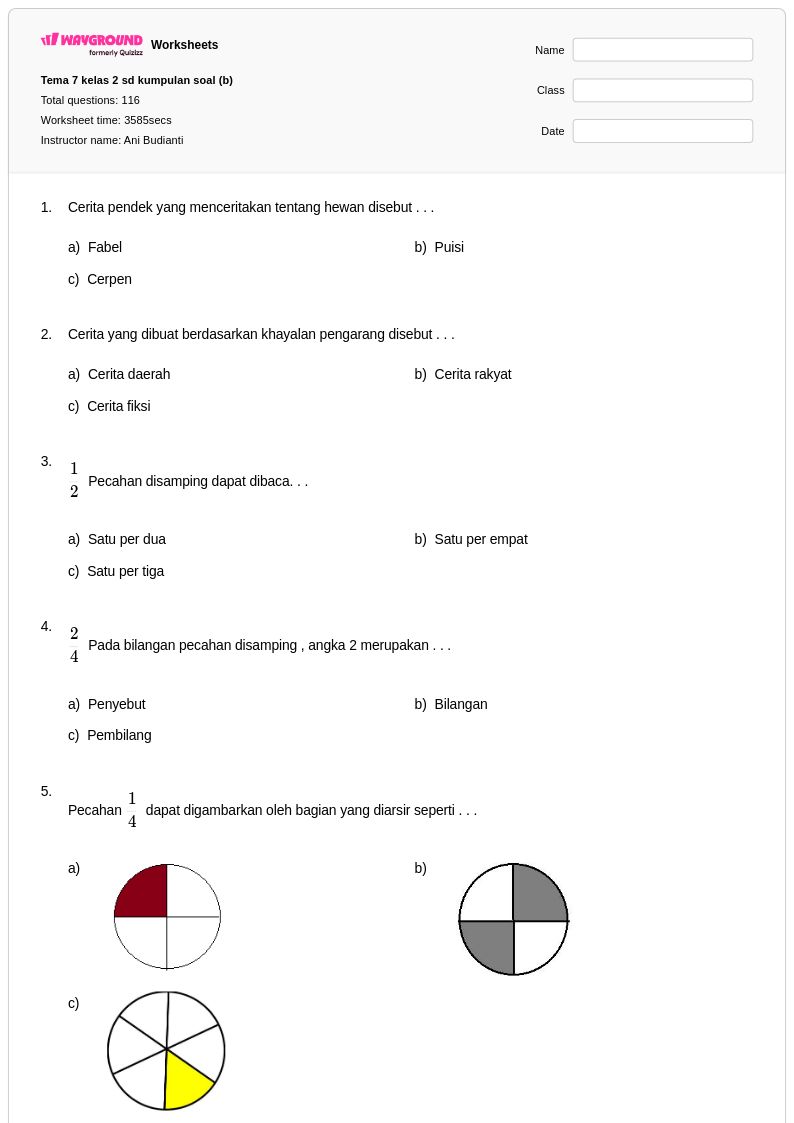 Ternyata Soal Sulingjar Mirip Contoh Soal Kelas 2 Tema 7 Revisi, Ini 49 Kunci Jawabannya