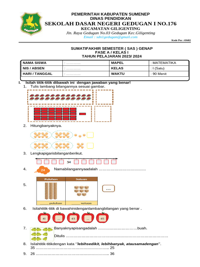contoh soal matematika kelas 1 smp dan jawaban Rahasia OMI MTs 2026 Bikin Nilai Naik