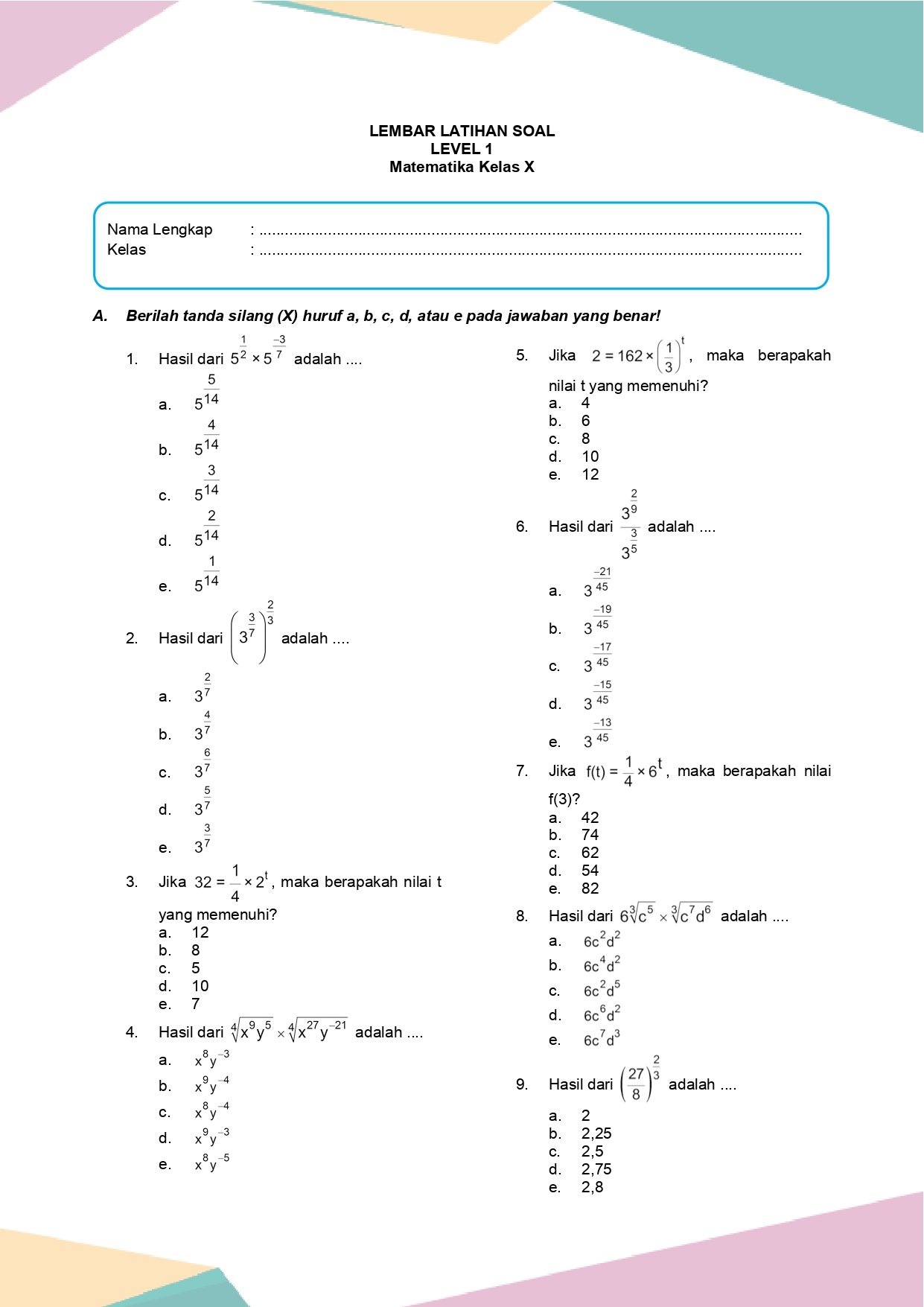 10 Contoh Soal Matematika Kelas 10 SMK Bab 1 yang Wajib Dikuasai Sebelum Ujian 10 Contoh Soal Matematika Kelas 10 SMK Bab 1 yang Wajib Dikuasai Sebelum Ujian