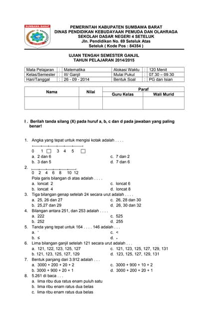 Rahasia Cepat Mahir Jawab Soal Kelas 3 Matematika Semester 1 Tanpa Pusing