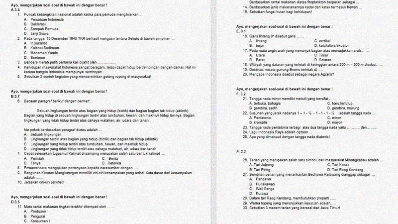 Rahasia Lulus soal pas kelas 5 semester 1 dan kunci jawaban 2022 yang Wajib Tahu Rahasia Lulus soal pas kelas 5 semester 1 dan kunci jawaban 2022 yang Wajib Tahu