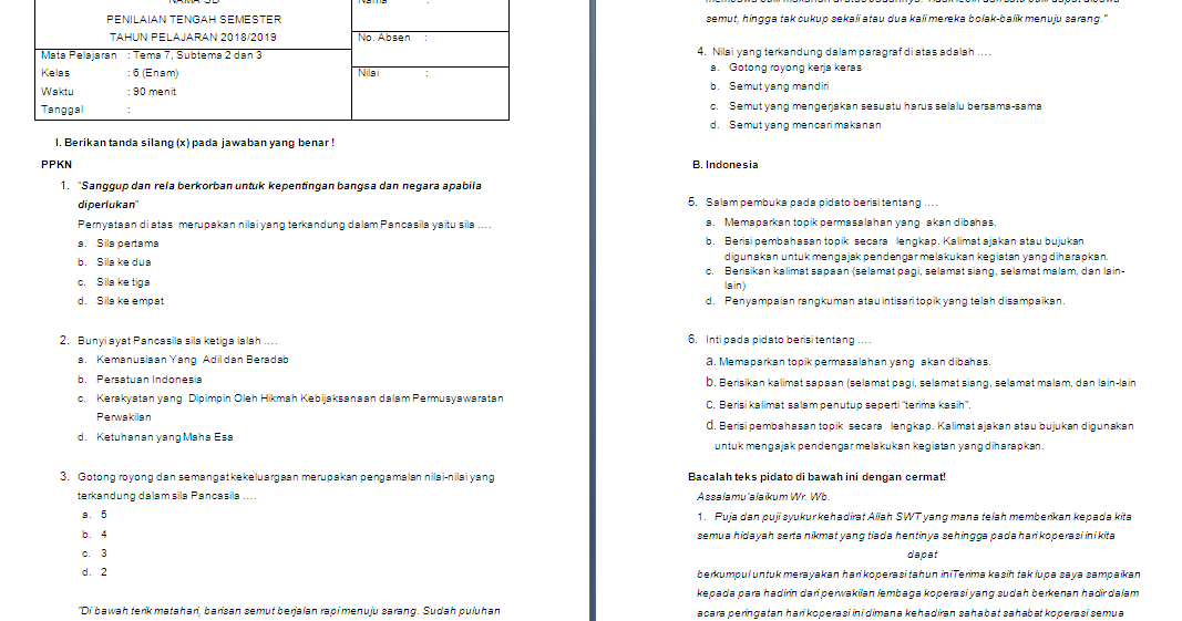 Rahasia Skor Tinggi Bocoran Soal UTS Kelas 6 Tema 7 Subtema 1 dan 2 Wajib Tahu Rahasia Skor Tinggi Bocoran Soal UTS Kelas 6 Tema 7 Subtema 1 dan 2 Wajib Tahu