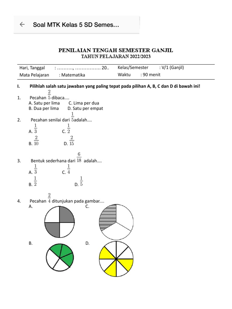 Rahasia Skor Tinggi Lewat Latihan Soal Kelas 5 SD Semester 1 Agar Jadi Juara Kelas