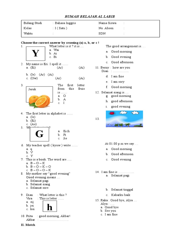 Rahasia Skor Tinggi Saat Mengerjakan Soal Inggris Kelas 1 untuk Anak Sekolah Rahasia Skor Tinggi Saat Mengerjakan Soal Inggris Kelas 1 untuk Anak Sekolah