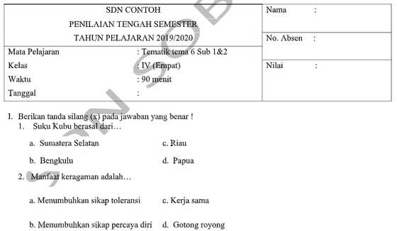 Rahasia Sukses Jawab Soal PTS Kelas 4 Tema 6 Subtema 1 dan 2 Agar Nilai Sempurna Rahasia Sukses Jawab Soal PTS Kelas 4 Tema 6 Subtema 1 dan 2 Agar Nilai Sempurna